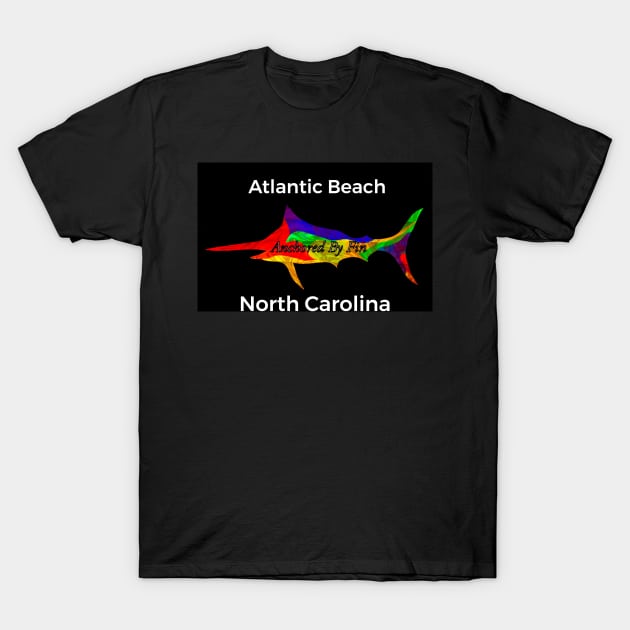 Anchored By Fin Blue Marlin- Atlantic beach NC T-Shirt by AnchoredByFin